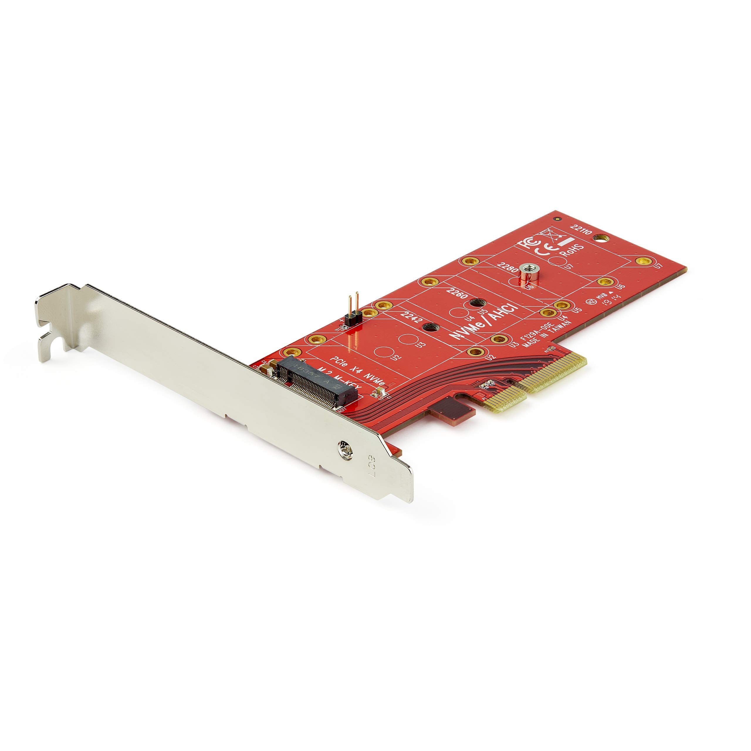 StarTech.com M2 PCIe SSD Adapter - x4 PCIe 3.0 NVMe / AHCI / NGFF / M-Key - Low Profile and Full Profile - SSD PCIe M.2 Adapter (PEX4M2E1