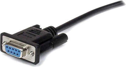 StarTech.com 0.5m Black Straight Through DB9 RS232 Serial Cable - DB9 RS232 Serial Extension Cable - Male to Female Cable - 50cm (MXT10050CMBK