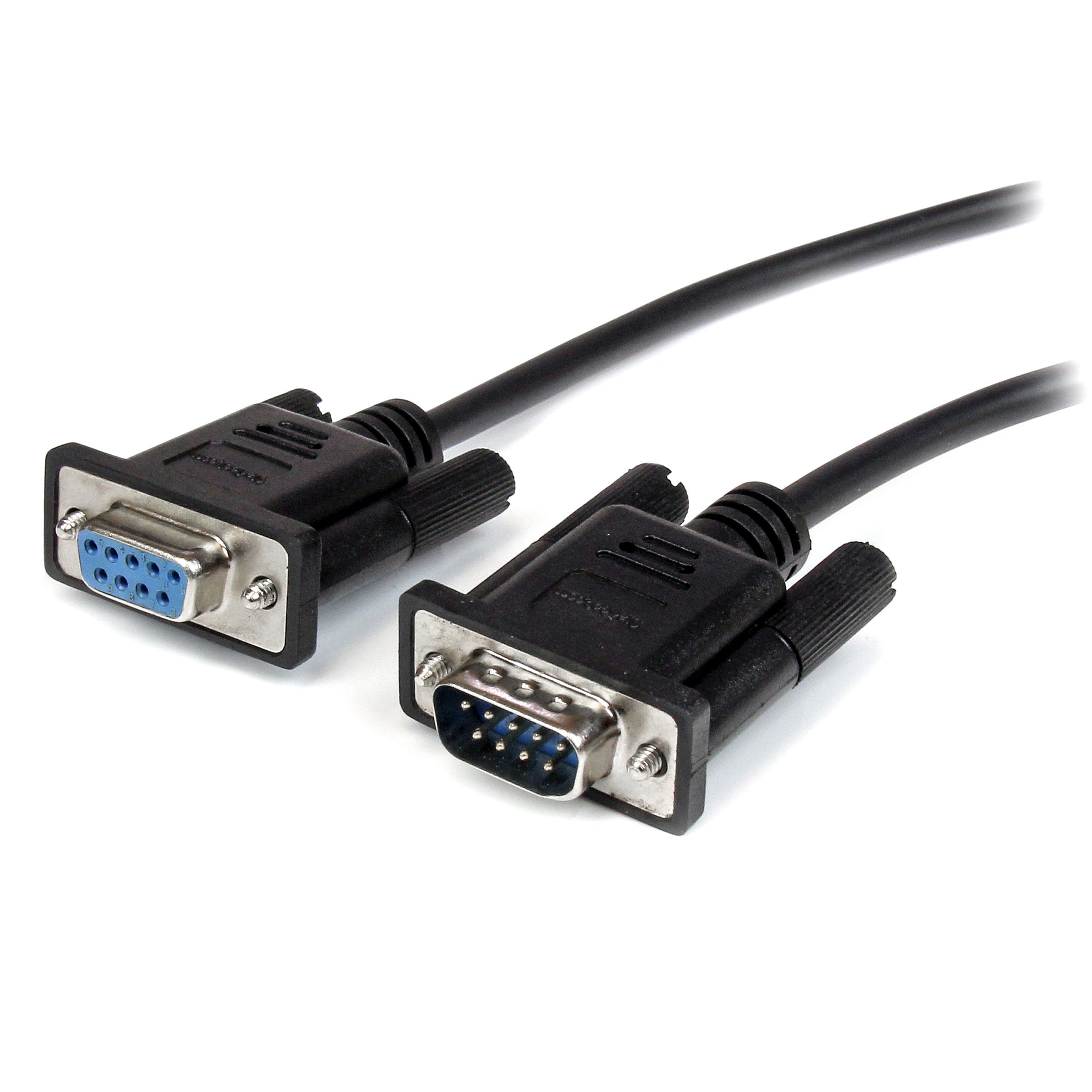 StarTech.com 0.5m Black Straight Through DB9 RS232 Serial Cable - DB9 RS232 Serial Extension Cable - Male to Female Cable - 50cm (MXT10050CMBK