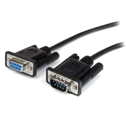 StarTech.com 0.5m Black Straight Through DB9 RS232 Serial Cable - DB9 RS232 Serial Extension Cable - Male to Female Cable - 50cm (MXT10050CMBK