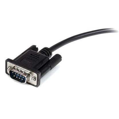 StarTech.com 0.5m Black Straight Through DB9 RS232 Serial Cable - DB9 RS232 Serial Extension Cable - Male to Female Cable - 50cm (MXT10050CMBK