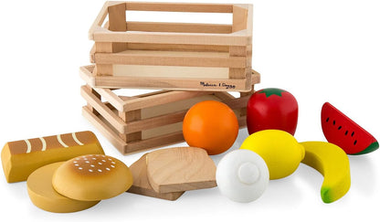 Melissa and Doug Holz Lebensmittel Kinderküche Zubehör Holz | Spielküche Zubehör Holz & Kaufladen Zubehör Holz | Küchenspielzeug für Kinder Küchenzubehör | Holzspielzeug Küche Kinder ab 2 Jahre