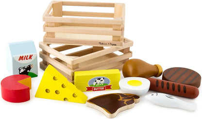 Melissa and Doug Holz Lebensmittel Kinderküche Zubehör Holz | Spielküche Zubehör Holz & Kaufladen Zubehör Holz | Küchenspielzeug für Kinder Küchenzubehör | Holzspielzeug Küche Kinder ab 2 Jahre