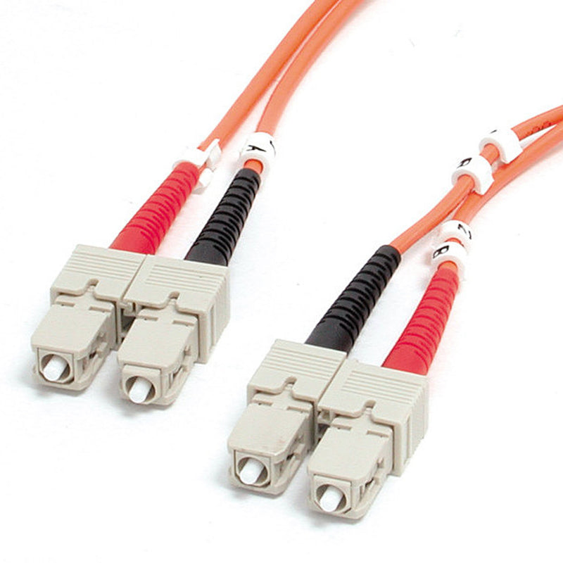 StarTech.com 1m (3.3ft) SC to SC OM1 Multimode Fiber Optic Cable, 62.5/125 Fiber Size, 10G Networks, LSZH Fiber Patch Cord (FIBSCSC1