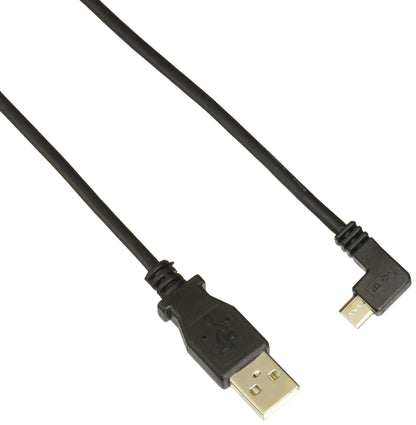 StarTech.com 2m 6 ft Micro-USB Charge-and-Sync Cable - Right-Angle Micro-USB - M/M - USB to Micro USB Charging Cable - 24 AWG (USBAUB2MRA), Black