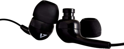 V7 HA105 Lightweight Stereo Earbuds - Black