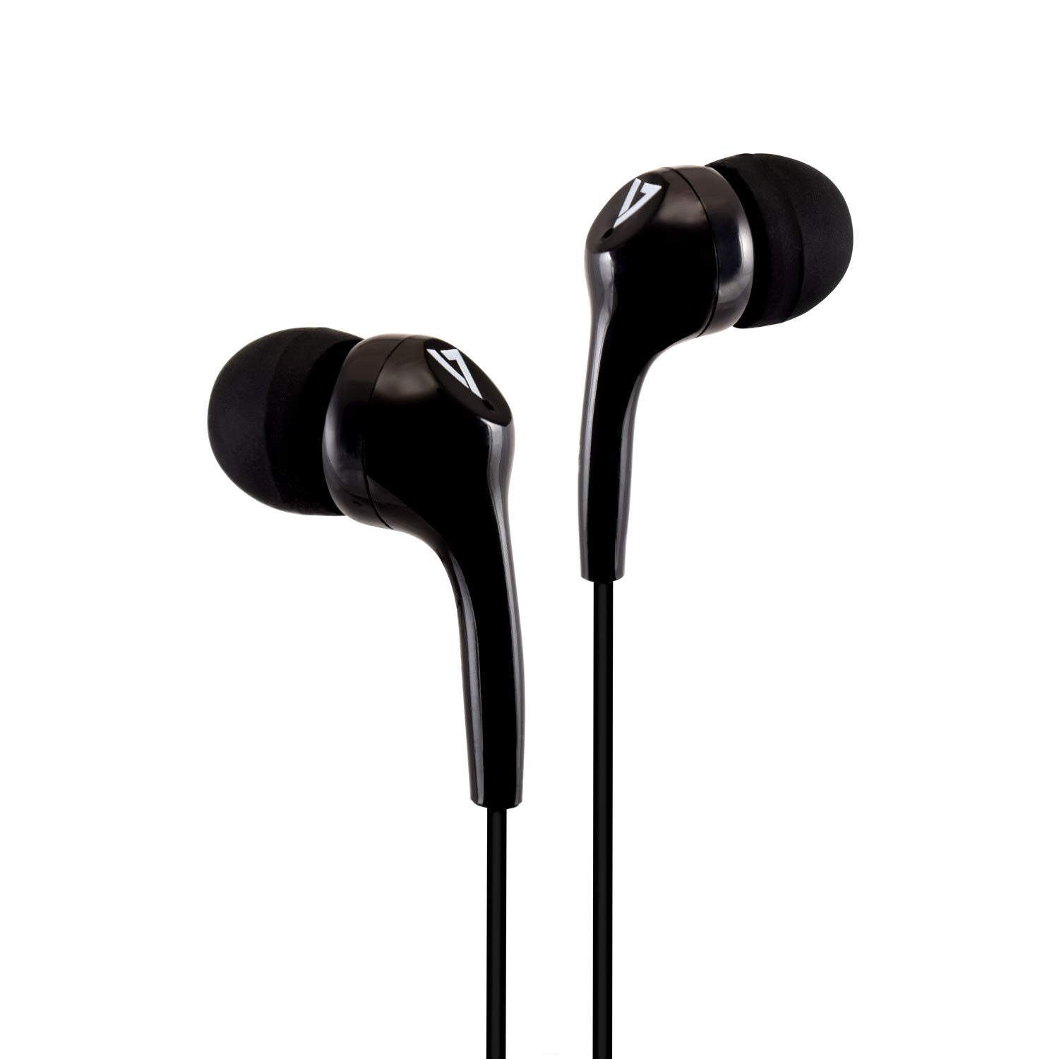 V7 HA105 Lightweight Stereo Earbuds - Black