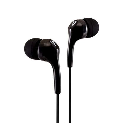 V7 HA105 Lightweight Stereo Earbuds - Black