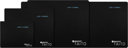 Roccat Taito Gaming muismat - Nano-matrix oppervlak, King-Size: 455 x 370 x 3mm, zwart King Nano-matrix oppervlak