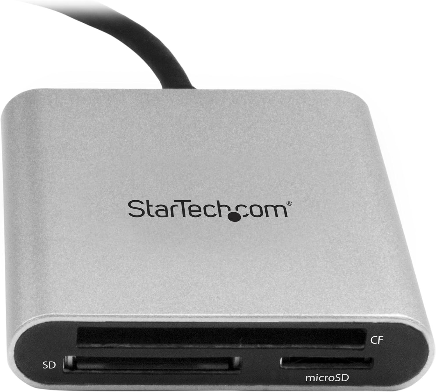 StarTech.com USB 3.0 Flash Memory Multi-Card Reader/Writer with USB-C - SD microSD and CompactFlash Card Reader w/ Integrated USB-C Cable (FCREADU3C