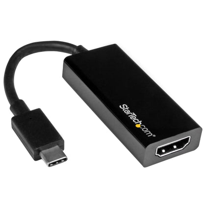 StarTech.com CDP2HD USB-C to HDMI Video Adapter Converter - 4K 30Hz - Thunderbolt 3 Compatible - USB 3.1 Type-C to HDMI Monitor Travel Dongle Black,9mmx23mmx147mm