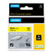 DYMO Rhino Industrial Heat-Shrink Cable Label Tubes | 12 mm x 1.5 m | Black Print on Yellow | for Rhino Label Makers black on yellow 12 mm x 1.5 m
