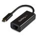 StarTech.com USB-C to Gigabit Ethernet Adapter - Black - Thunderbolt 3 Compatible - Windows & Mac - RJ45 LAN Network Converter (US1GC30B