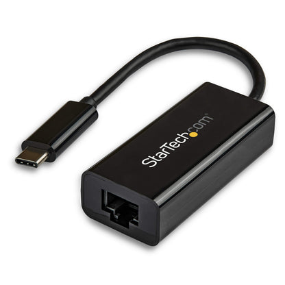 StarTech.com USB-C to Gigabit Ethernet Adapter - Black - Thunderbolt 3 Compatible - Windows & Mac - RJ45 LAN Network Converter (US1GC30B