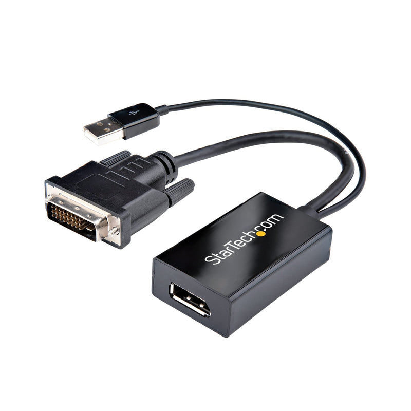 StarTech.com Adaptateur DVI vers DisplayPort - Alimentation USB - 1920 x 1200 - Convertisseur DVI vers DisplayPort - Adaptateur Vidéo - DVI-D vers DP (DVI2DP2