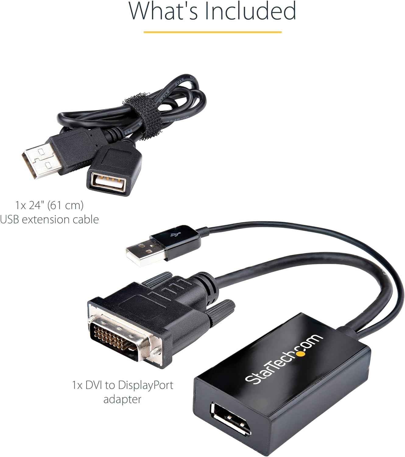 StarTech.com Adaptateur DVI vers DisplayPort - Alimentation USB - 1920 x 1200 - Convertisseur DVI vers DisplayPort - Adaptateur Vidéo - DVI-D vers DP (DVI2DP2