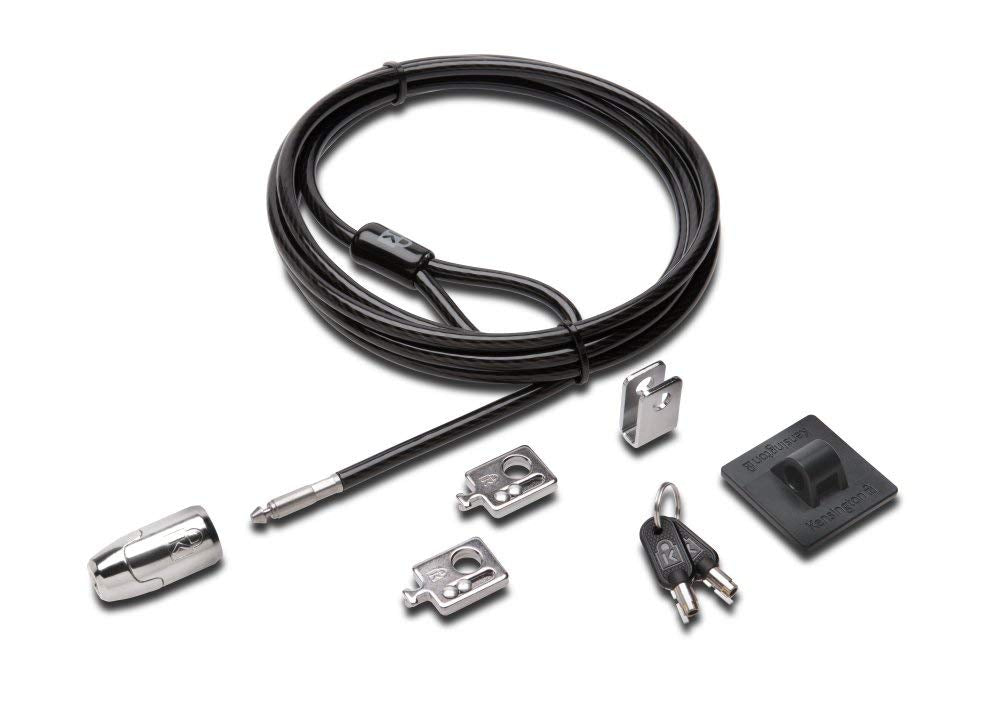 Kensington MicroSaver Schließsystem für Desktop- und Peripheriegeräte 2.0 mit 5 mm Schlüsselsystem, Carbonstahl-Kabel und mehrteiligem Sicherheitssystem - 2,4 m Länge (K64424WW