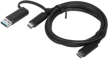 Lenovo HYBRID USB-C with USB-A, 4X90U90618, schwarz, 3 feet