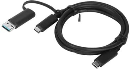 Lenovo HYBRID USB-C with USB-A, 4X90U90618, schwarz, 3 feet