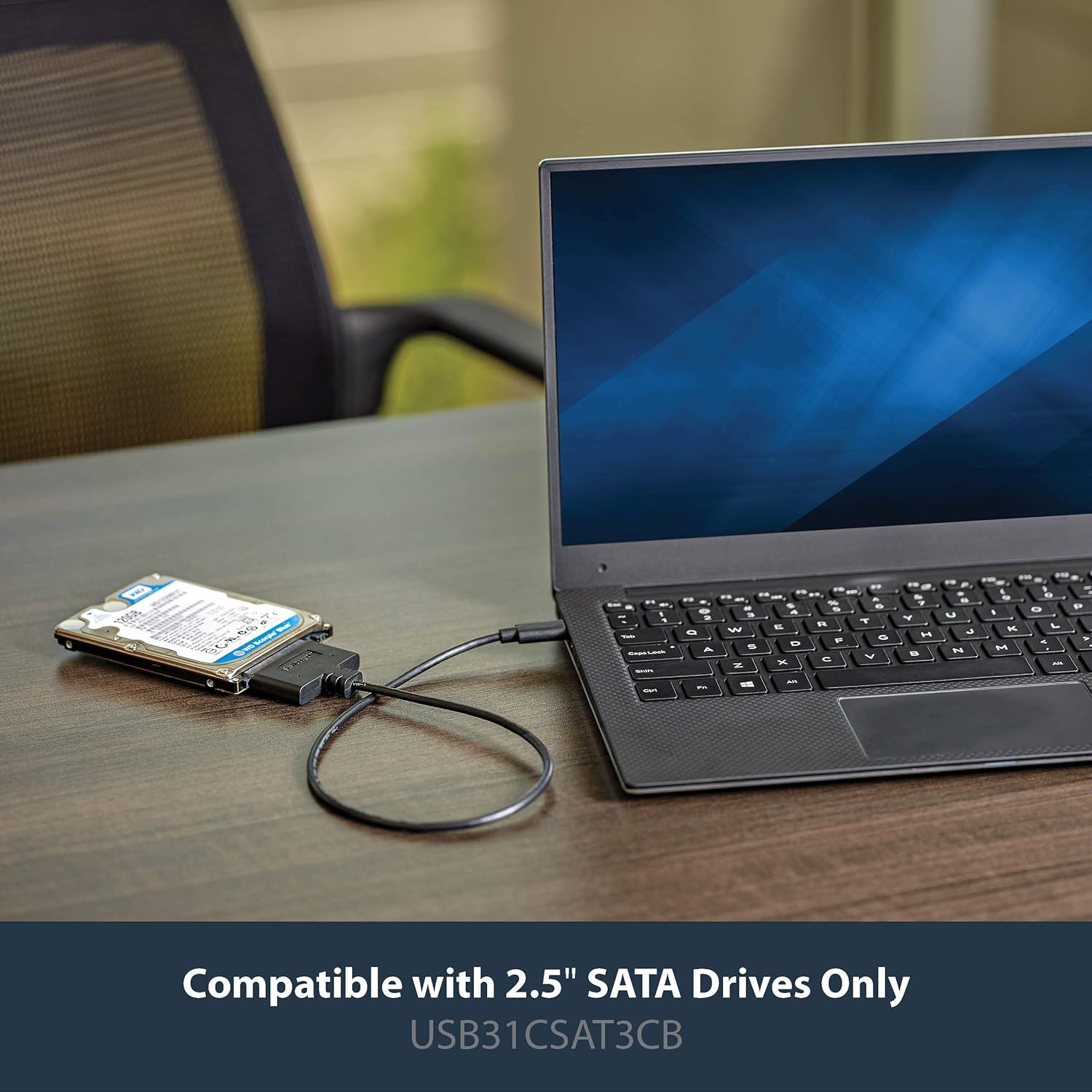 StarTech.com USB C to SATA Adapter - External Hard Drive Connector for 2.5'' SATA Drives - SATA SSD / HDD to USB C Cable (USB31CSAT3CB