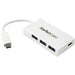 StarTech.com 4 Port USB C Hub with 1x USB-C & 3x USB-A Ports (SuperSpeed 5Gbps) - USB Bus Powered - Portable/Laptop USB 3.0 Adapter Hub - USB 3.1 Gen 1/USB 3.2 Gen 1 Type-C Hub - White (HB30C3A1CFBW