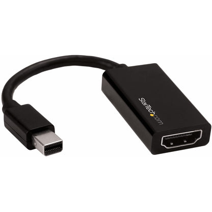 StarTech.com Mini DisplayPort to HDMI Adapter - Active mDP 1.4 to HDMI 2.0 Video Converter - 4K 60Hz - Mini DP or Thunderbolt 1/2 Mac/PC to HDMI Monitor/TV/Display - mDP to HDMI Dongle (MDP2HD4K60S