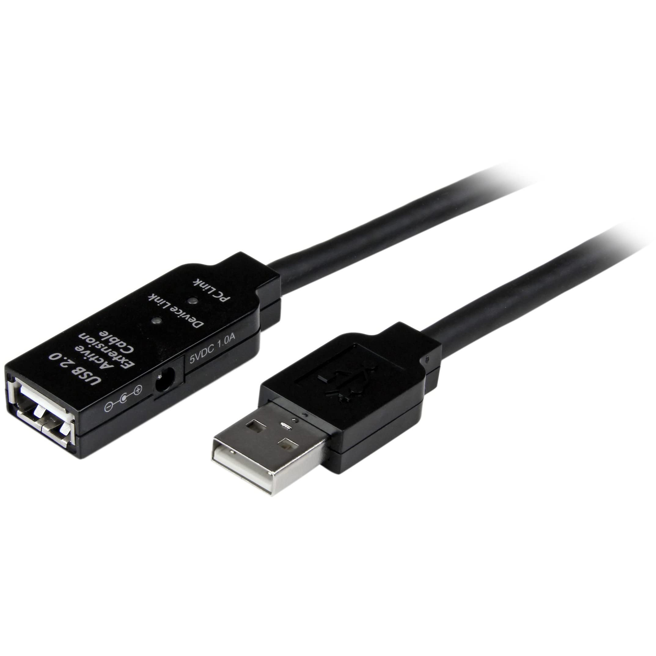 StarTech.com 10m USB 2.0 Active Extension Cable M/F - 10 meter USB 2.0 Repeater / Extender Cable USB A (M) to USB A (F) 10 m Black - 3 ft (USB2AAEXT10M