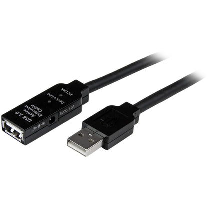 StarTech.com 10m USB 2.0 Active Extension Cable M/F - 10 meter USB 2.0 Repeater / Extender Cable USB A (M) to USB A (F) 10 m Black - 3 ft (USB2AAEXT10M