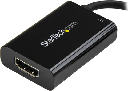 StarTech.com USB C to HDMI 2.0 Adapter with Power Delivery - 4K 60Hz USB Type-C to HDMI Display Video Converter - 60W PD Pass-Through Charging Port - Thunderbolt 3 Compatible - Black (CDP2HDUCP