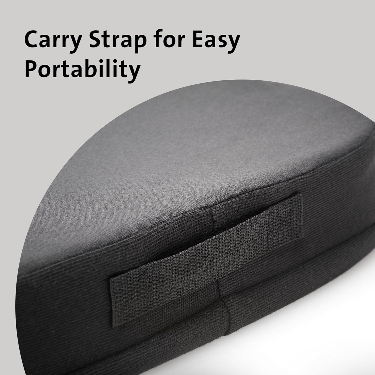 Kensington K55805WW Ergo Memory Foam Seat Cushion, Black - Lower Back Support, Improves Posture, aids siatica, Anti-Slip Backing,410x470x72 Ergonomic Memory Foam