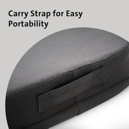 Kensington K55805WW Ergo Memory Foam Seat Cushion, Black - Lower Back Support, Improves Posture, aids siatica, Anti-Slip Backing,410x470x72 Ergonomic Memory Foam