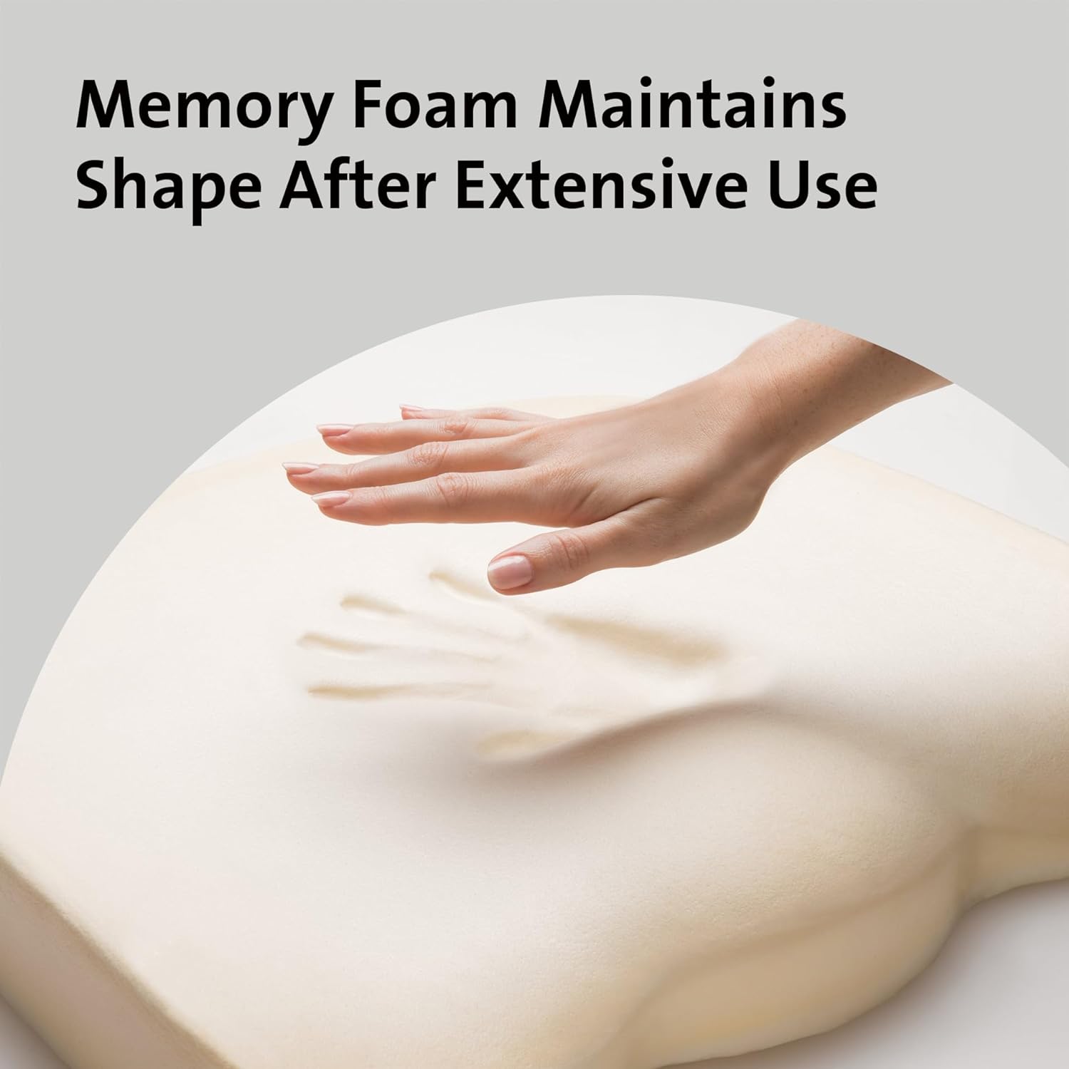 Kensington K55805WW Ergo Memory Foam Seat Cushion, Black - Lower Back Support, Improves Posture, aids siatica, Anti-Slip Backing,410x470x72 Ergonomic Memory Foam