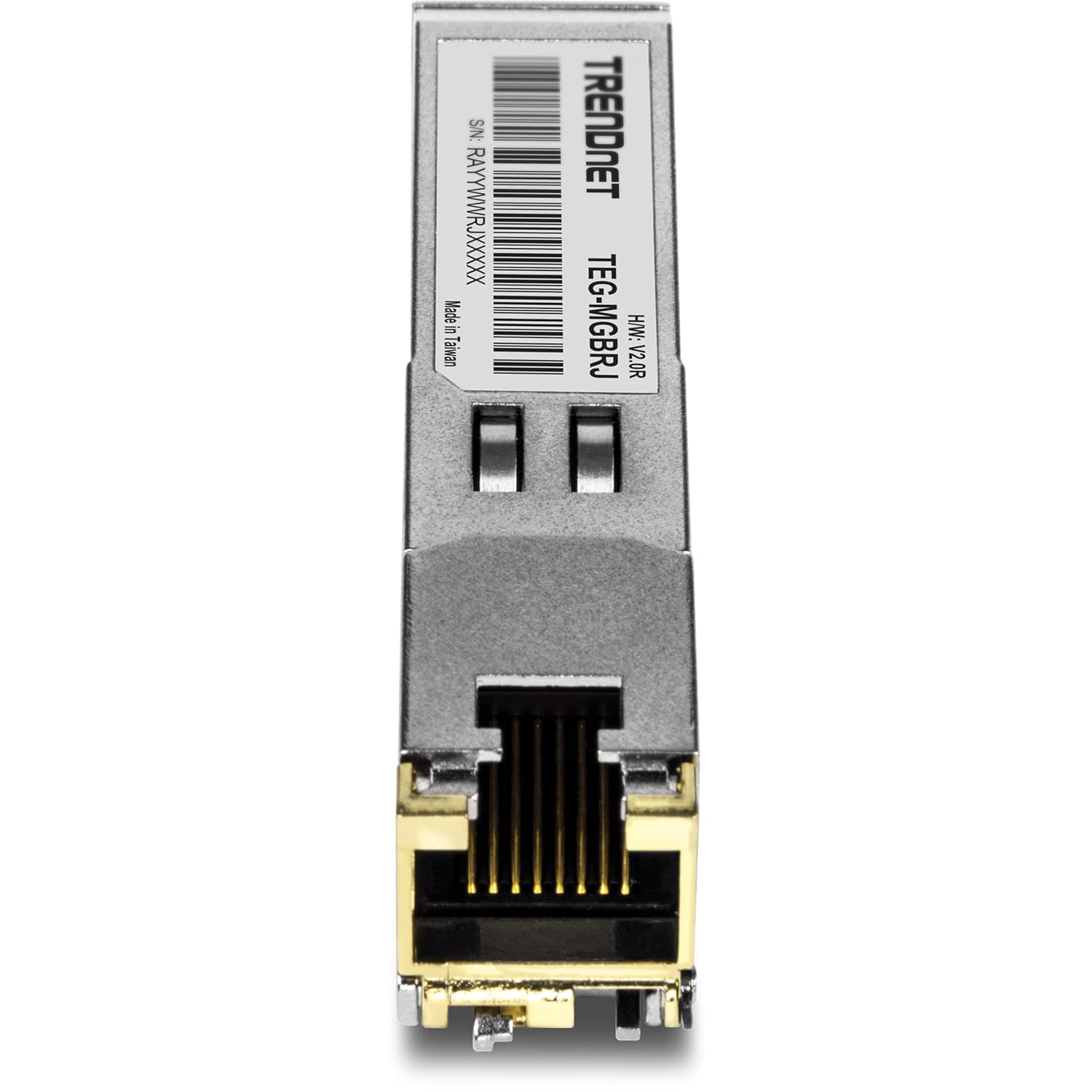 TRENDnet 1000BASE-T RJ-45 Kupfer SFP Modul, 100m (328 Fuß), Im laufenden Betrieb austauschbar, IEEE 802.3ab, Unterstützt Datenraten bis zu 1.25Gbps, TEG-MGBRJ