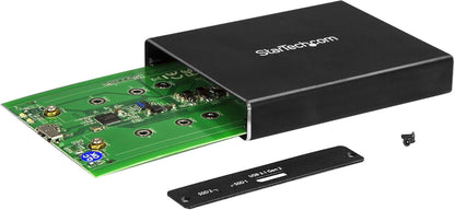 StarTech.com Dual-Slot Hard Drive Enclosure for M.2 SATA SSDs - USB 3.1 (10Gbps) - Aluminum - M.2 to SATA - Raid Drive Enclosure (SM22BU31C3R