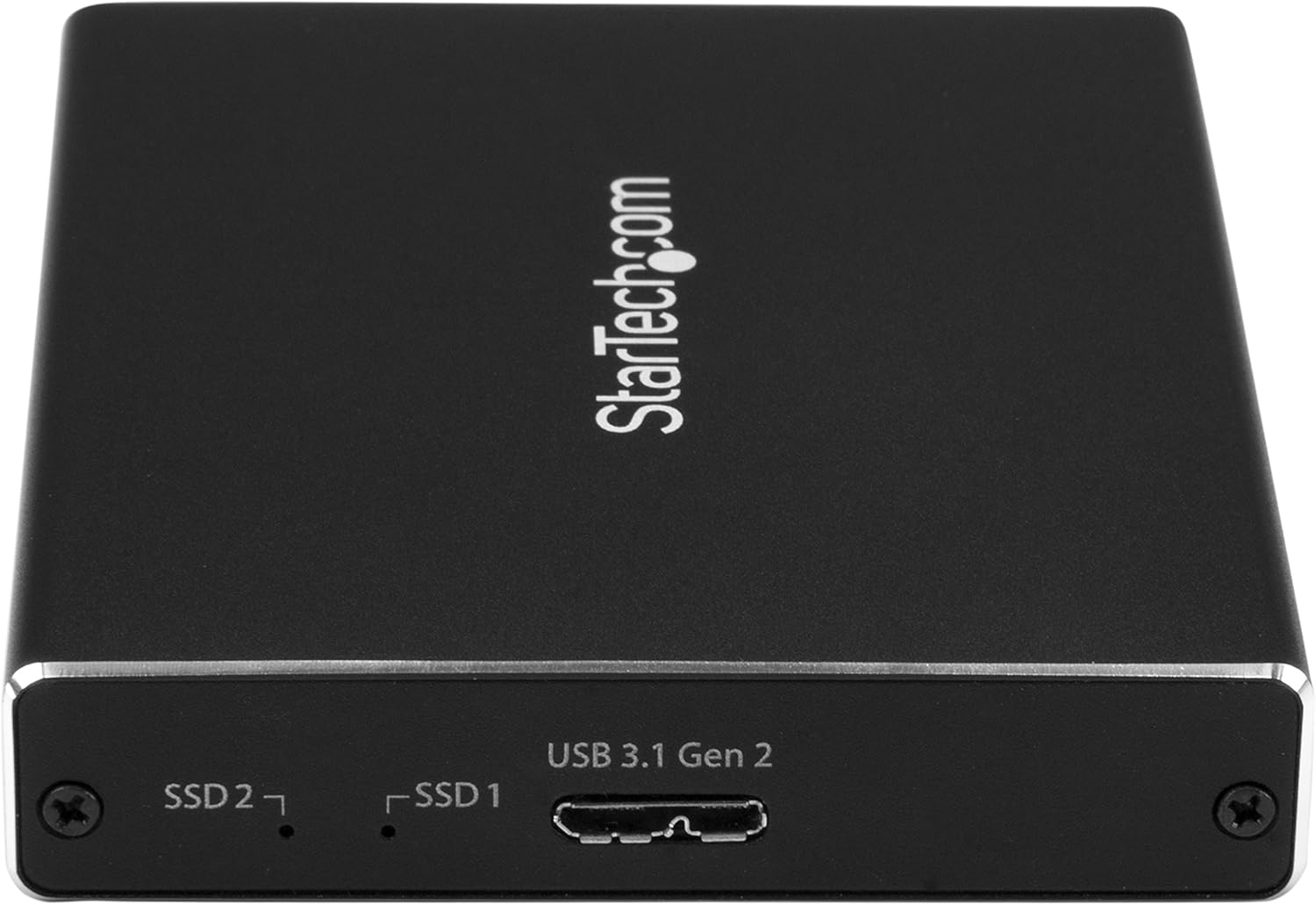 StarTech.com Dual-Slot Hard Drive Enclosure for M.2 SATA SSDs - USB 3.1 (10Gbps) - Aluminum - M.2 to SATA - Raid Drive Enclosure (SM22BU31C3R