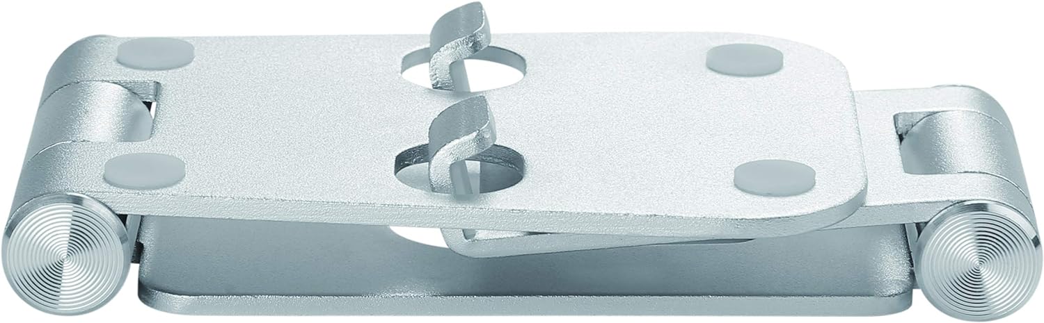 StarTech.com Phone and Tablet Stand - Foldable Universal Mobile Device Holder for Smartphones & Tablets - Adjustable Multi-Angle Ergonomic Cell Phone Stand for Desk - Portable - Silver (USPTLSTND)