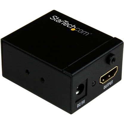 StarTech.com 115 ft/35 m HDMI Signal Booster - 1080p Signal Repeater - HDMI Inline Amplifier & Extender - 7.1 Audio Support (HDBOOST), Black