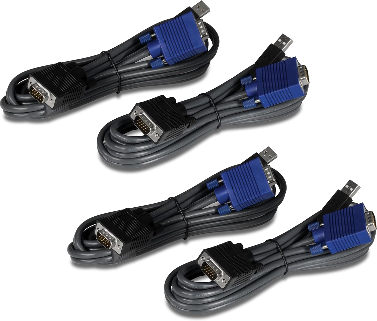 TRENDnet 4-Port USB KVM Switch Kit, VGA and USB Connections, 2048 x 1536 Resolution, Cabling Included, Control Up to 4 Computers, Compliant with Window, Linux, and Mac OS, White, TK-407K 4 Port VGA USB