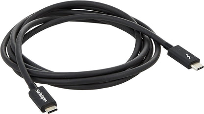 StarTech.com 2m (6.6ft) Passive Thunderbolt 3 Cable, 20Gbps, 100W PD, 4K Video, Thunderbolt Cable, Compatible with USB4/DP Alt Mode, Thunderbolt 4, USB 3.2/Type-C (TBLT3MM2M