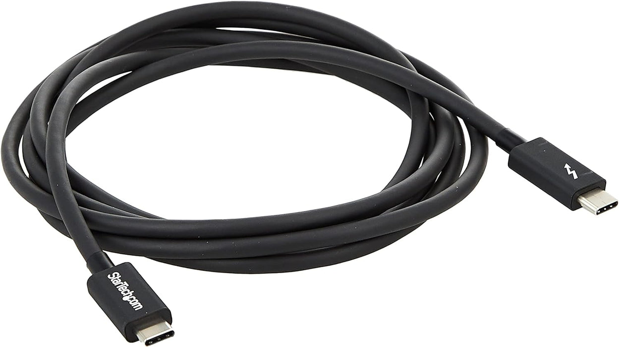 StarTech.com 2m (6.6ft) Passive Thunderbolt 3 Cable, 20Gbps, 100W PD, 4K Video, Thunderbolt Cable, Compatible with USB4/DP Alt Mode, Thunderbolt 4, USB 3.2/Type-C (TBLT3MM2M