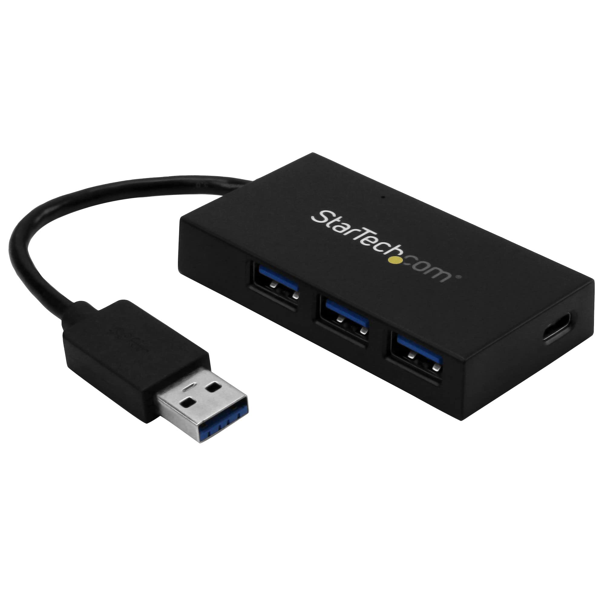 StarTech.com 4 Port USB 3.0 Hub - USB Type-A Hub with 1x USB-C & 3x USB-A Ports (SuperSpeed 5Gbps) - USB Bus Powered - USB 3.1 Gen 1 Adapter Hub - Portable/Laptop USB Hub (HB30A3A1CFB