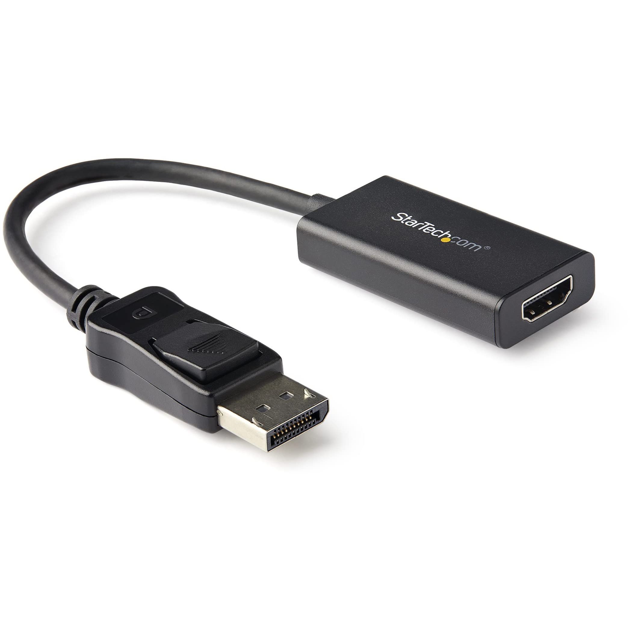 StarTech.com DisplayPort to HDMI Adapter - 4K 60Hz HDR10 Active DisplayPort 1.4 to HDMI 2.0b Video Converter - 4K DP to HDMI Adapter Dongle for Monitor/Display/TV - Latching DP Connector (DP2HD4K60H