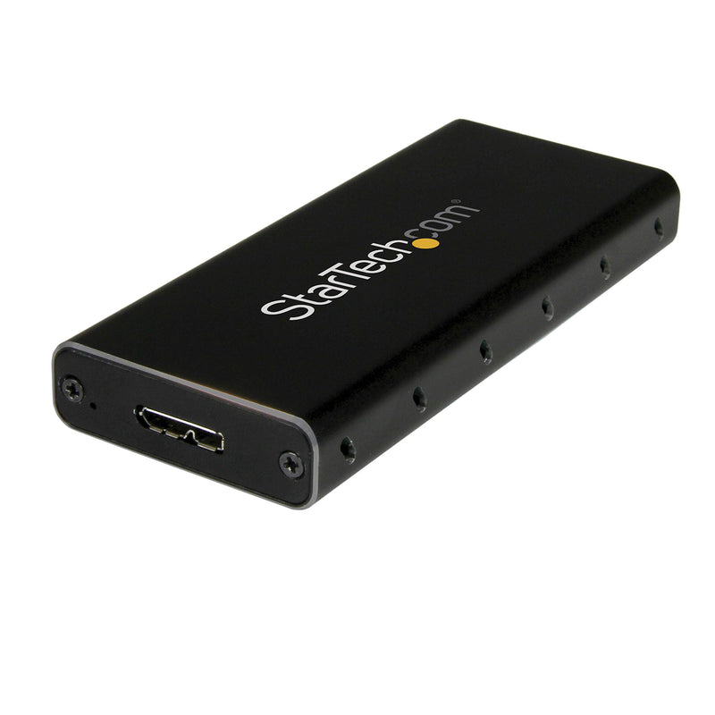 StarTech.com M.2 SSD Enclosure for M.2 SATA SSDs - USB 3.1 (10Gbps) with USB-C Cable - External Enclosure for USB-C Host - Aluminum (SM21BMU31C3