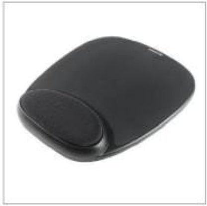 Kensington Mouse Mat with Wrist Support - Ergonomic Gel Mouse Pad for Laser and Optical Mice, Non-Slip Base 207 x 25 x 248 mm - Black (62386