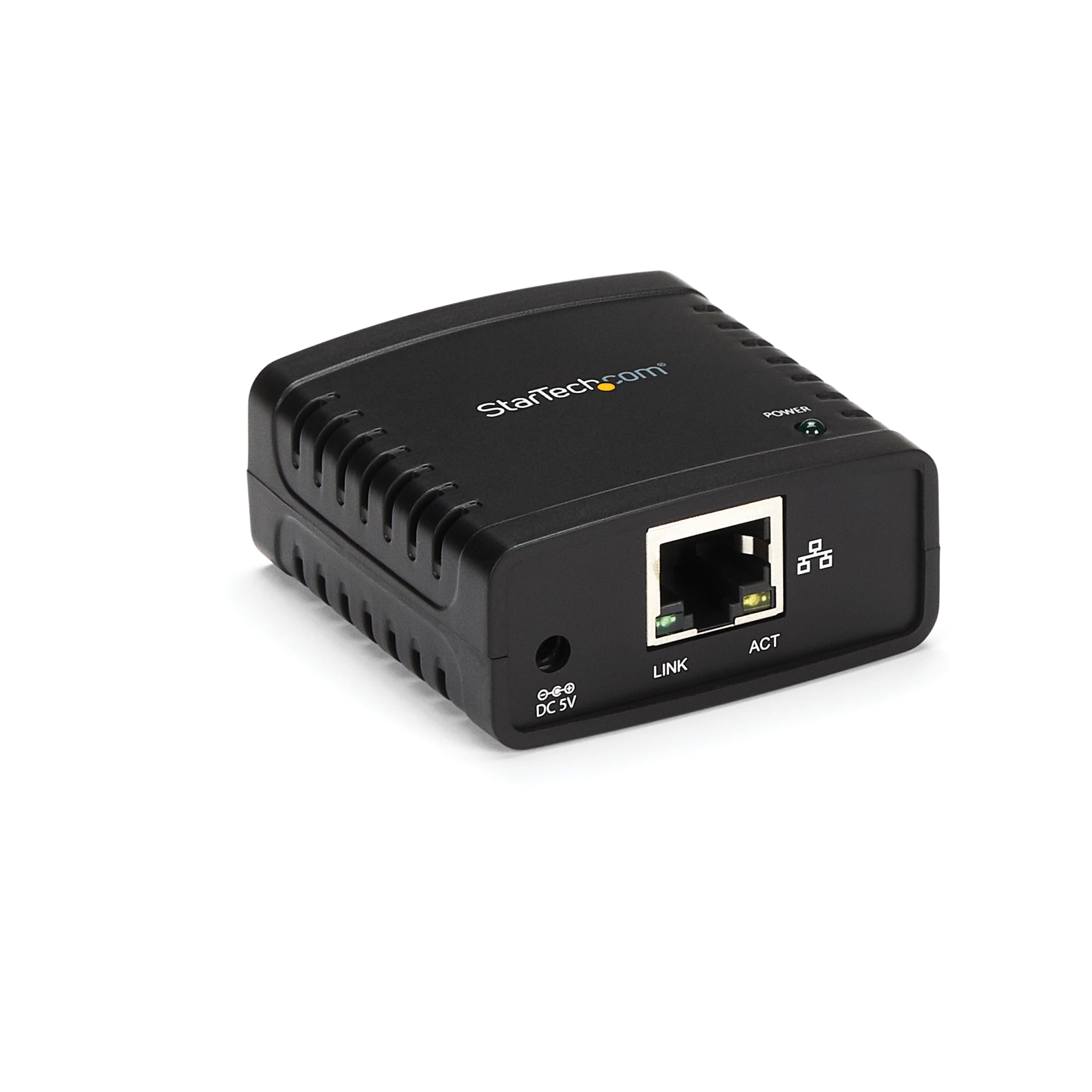 StarTech.com 10/100Mbps Ethernet to USB 2.0 Network Print Server - Windows 10 - LPR - LAN USB Print Server Adapter (PM1115U2