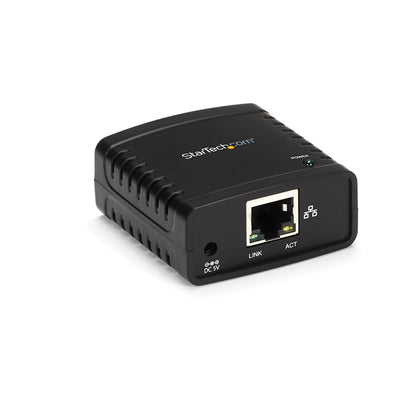 StarTech.com 10/100Mbps Ethernet to USB 2.0 Network Print Server - Windows 10 - LPR - LAN USB Print Server Adapter (PM1115U2