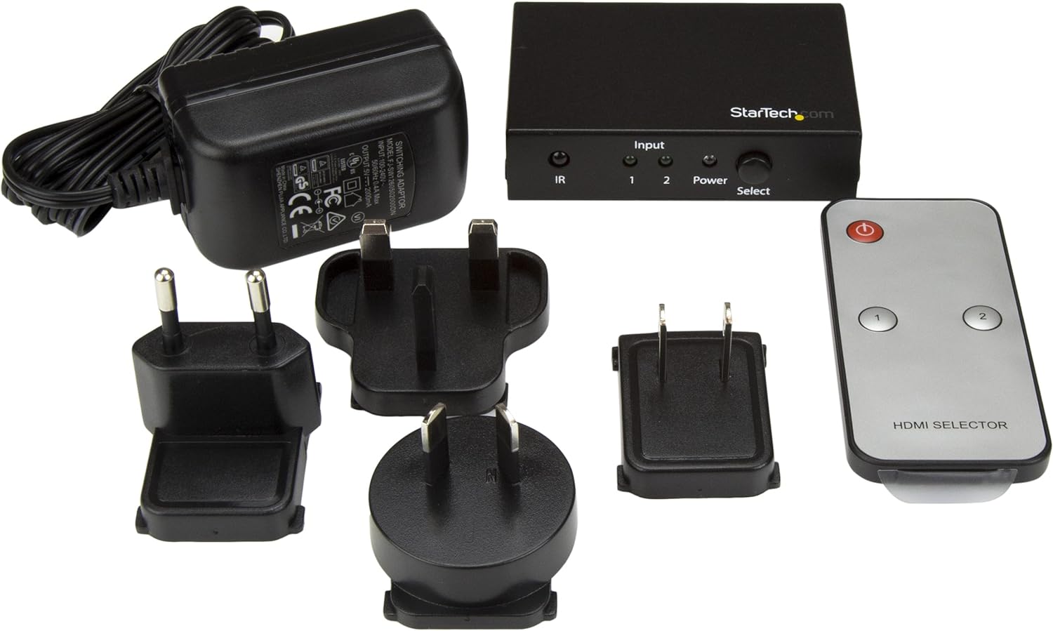 StarTech.com 2 Port HDMI Switch - 4K 60Hz - Supports HDCP - IR - HDMI Selector - HDMI Multiport Video Switcher - HDMI Switcher (VS221HD20