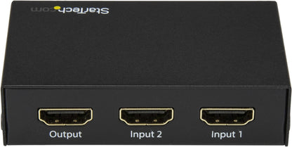 StarTech.com 2 Port HDMI Switch - 4K 60Hz - Supports HDCP - IR - HDMI Selector - HDMI Multiport Video Switcher - HDMI Switcher (VS221HD20