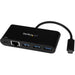 StarTech.com USB C to Ethernet Adapter – 3 Port – with Power Delivery (USB PD) – Power Pass Through Charging – USB C Adapter (US1GC303APD