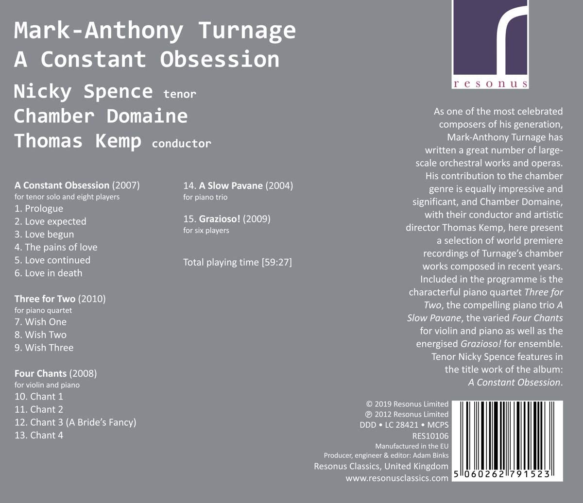Mark-Anthony Turnage: A Constant Obsession